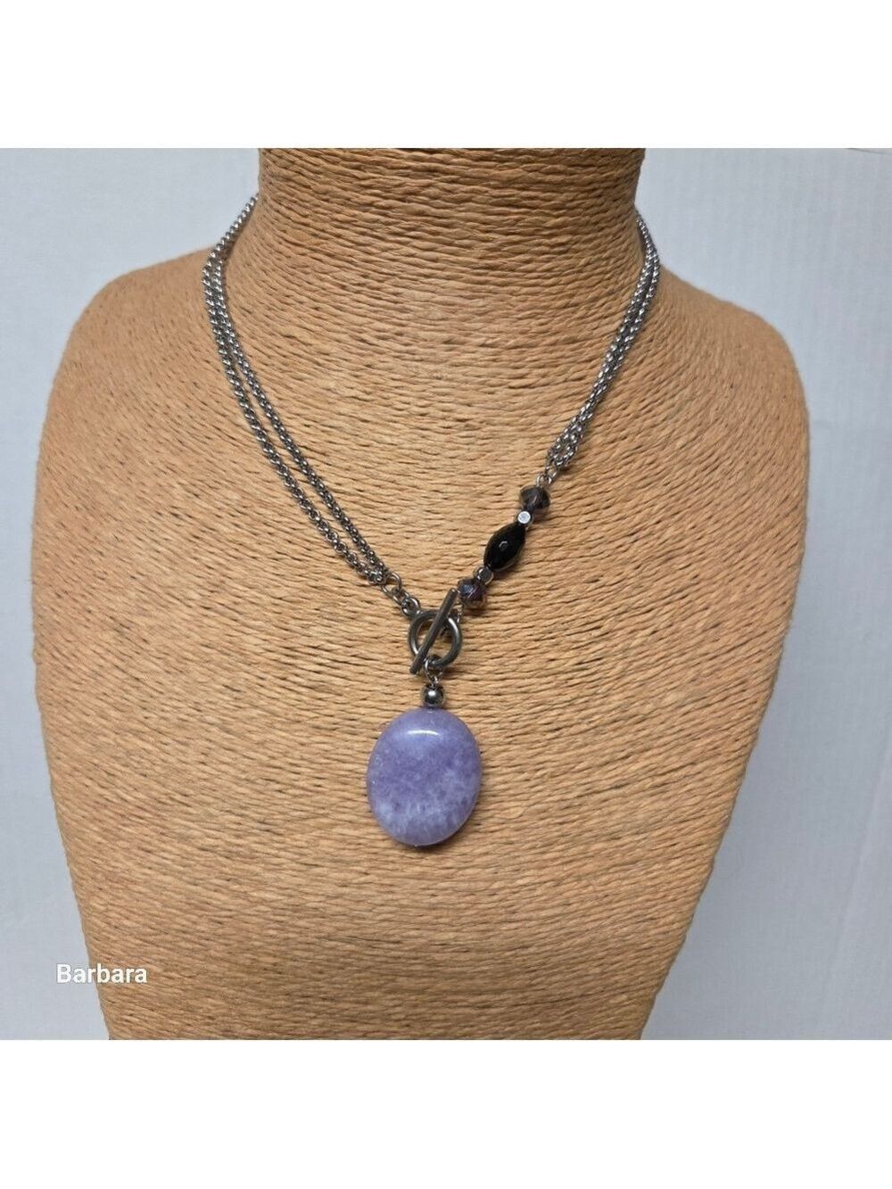 Tocara Pendant Amethyst and Crystal Pendant Necklace